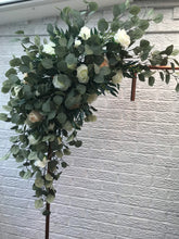 Eucalyptus and Roses Flower Arch Arrangement, Wedding Arch Swag Decor